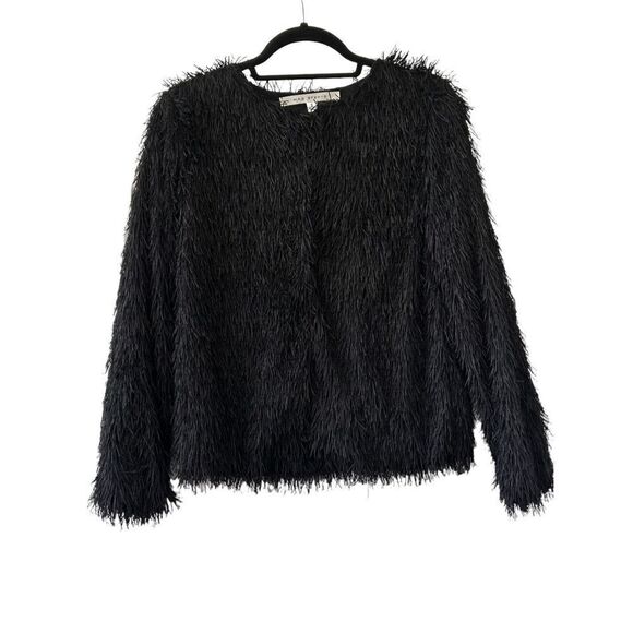 Max Studio Fringe Blazer Jacket Women’s Black Size Small - Picture 1 of 6